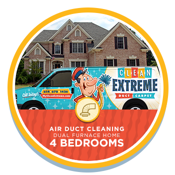 Air Duct Cleaning - Dual Furnace Home with 4 Bedrooms